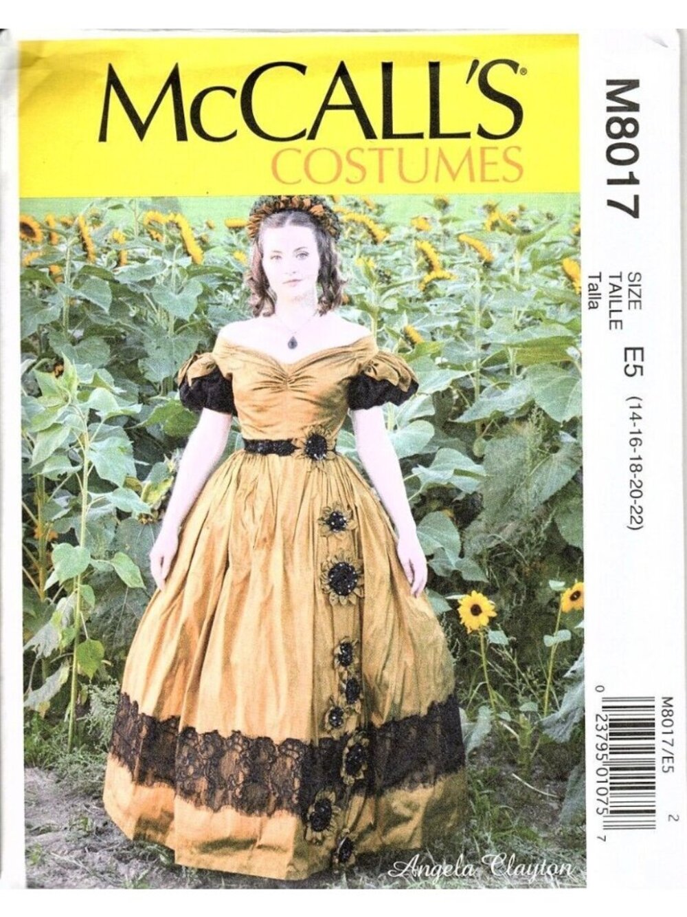 McCall's M8017 Misses 14 to 22 Gown Costume Uncut Sewing Pattern New